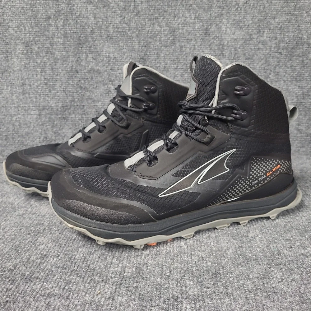 Altra Lone Peak All Weather Mid Hiking Boot ALOA4VQH000 Mens Size 10/EU 44 Black